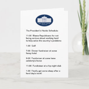 Obama - De Golfer/Fundraiser-in-Chief Kaart