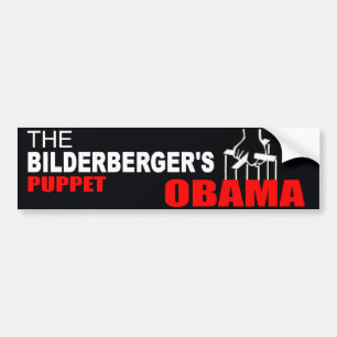 Obama - De knuppel van de Bilderberger Bumpersticker