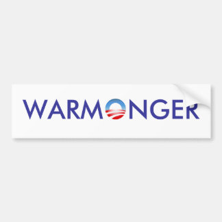 Obama de Warmonger Bumpersticker