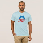 Obama Devil blue T-shirt (Voorkant volledig)