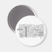 Obama Discours d'ouverture Tagcloud Magnet (Recto/Verso)