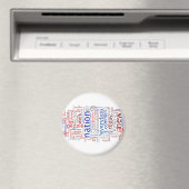 Obama Discours d'ouverture Tagcloud Magnet (In Situ (Lave-vaisselle))