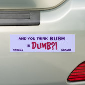 OBAMA, DUMB EN DUMBER BUMPERSTICKER (Op auto)