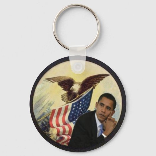 Obama Eagle Flag Sleutelhanger (Voorkant)