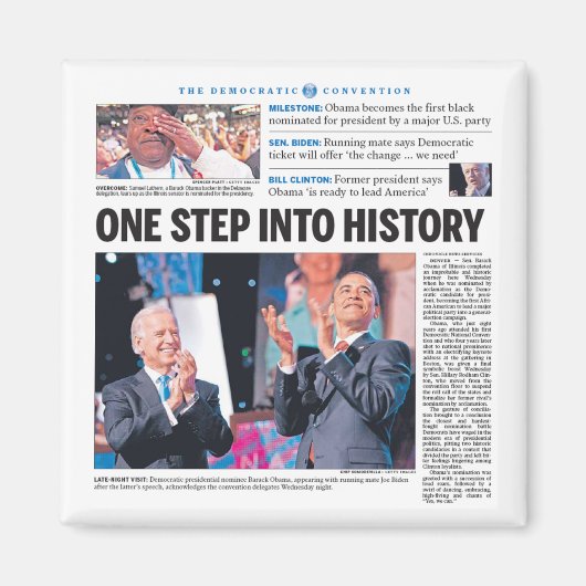 Obama: Eén stap in de geschiedenis Magneet (Voorkant)