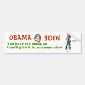 OBAMA en BIDEN zullen u belasten met armoede Bumpersticker