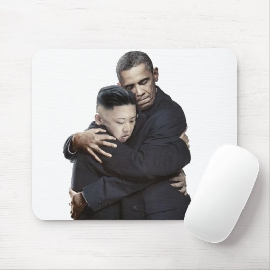 Obama en Kim Jong-Un Hugging Muismat (Met muis)
