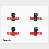 Obama Est Juste ! Stickers Poing Noir (Feuille)