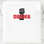 Obama Est Juste ! Stickers Poing Noir (Sac)