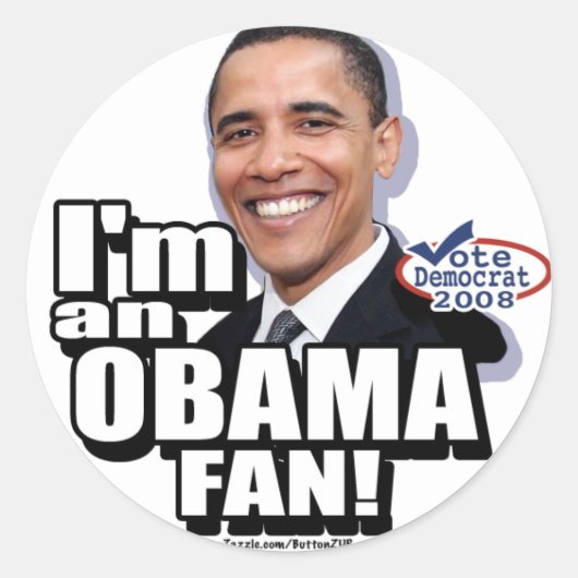 Obama Fan Sticker (Voorkant)