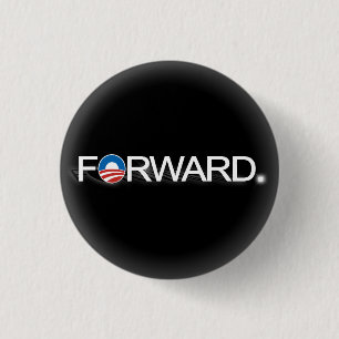 Obama Forward 2012 Black and White Campaign Pin Ronde Button 3,2 Cm