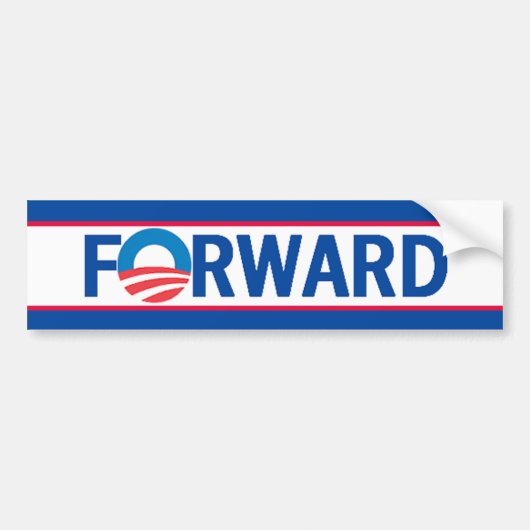 Obama FORWARD Bumpersticker (Voorkant)
