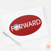 Obama Forward Logo Ovale Sticker (Envelop)