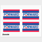 Obama FORWARD Rechthoekige Sticker (Vel)