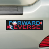 Obama Forward - Romney Reverse Bumpersticker (Op auto)