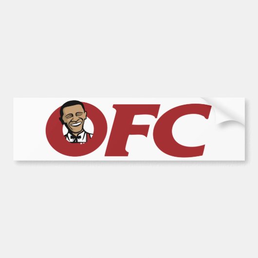 OBAMA FRIED CHICKEN BUMPERSTICKER (Voorkant)