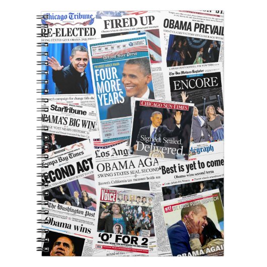 Obama gagne le carnet 2012 de réélection (Devant)