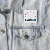Obama-gasprijzen Vierkante Button 5,1 Cm (In situ)