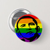 Obama Gay Pride Button (Voorkant /achterkant)