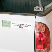 Obama-geboortebewijs Bumpersticker (Op Truck)