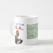 Obama: Geboren in de VS Koffiemok (Voorkant links)