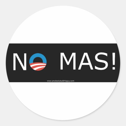 Obama - Geen mis! Cirkel Stickers (Voorkant)