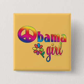 Obama Girl Vierkante Button 5,1 Cm