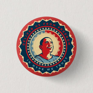 Obama God-King Button
