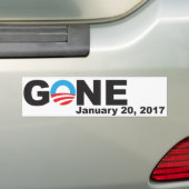 Obama Gone, 2017 Bumpersticker (Op auto)