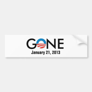 obama, GONE, 21 januari 2013 Bumpersticker