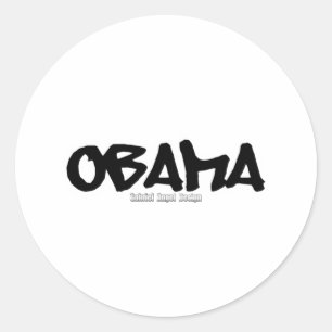 Obama Graffiti Ronde Sticker