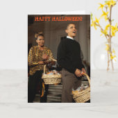 Obama Halloween réjouissant - Carte de voeux (Fleur jaune)