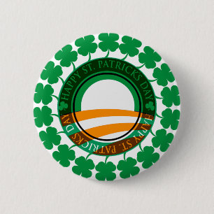 Obama Happy St Patricks Day Ronde Button 5,7 Cm