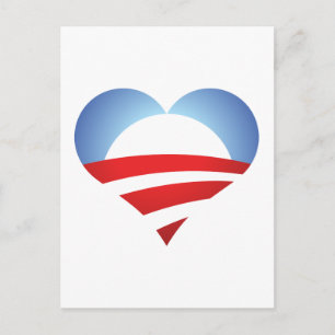 Obama Heart Briefkaart