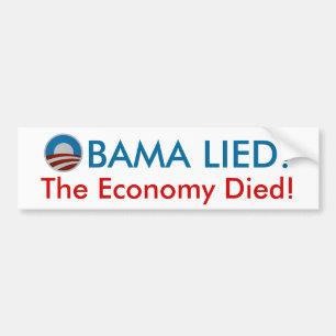 Obama heeft de economie gedompeld met de bumpersti bumpersticker