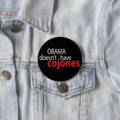 Obama heeft geen Cojones Ronde Button 7,6 Cm (In situ)