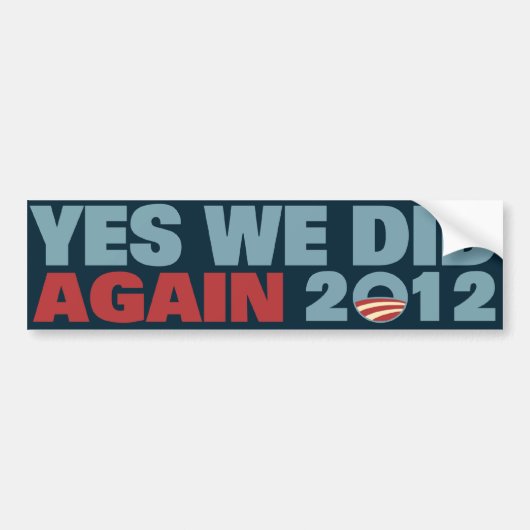 Obama herkozen 2012 bumpersticker (Voorkant)