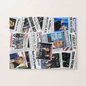 Obama herkozen als krant Collage Puzzle Legpuzzel (Horizontaal)