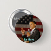Obama Het is tijd-knop Ronde Button 5,7 Cm (Voorkant /achterkant)