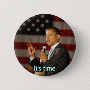 Obama Het is tijd-knop Ronde Button 5,7 Cm