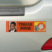 Obama, het paard van Troje Bumpersticker (Op auto)
