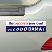 Obama, het President van het volk - Bumpersticker (Op auto)