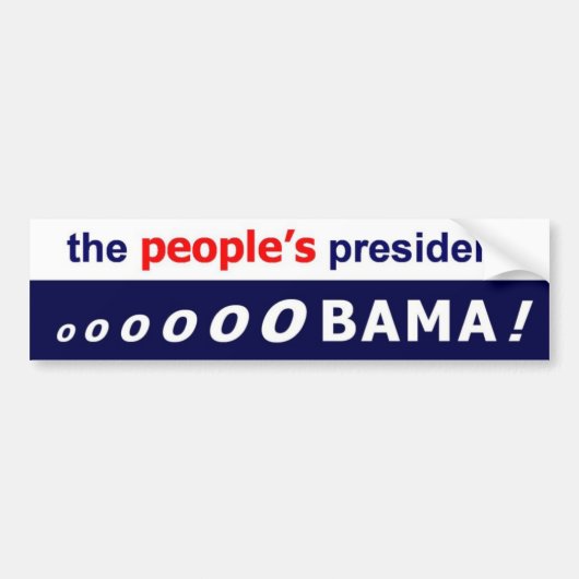 Obama, het President van het volk - Bumpersticker (Voorkant)