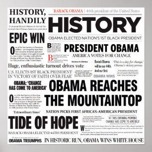 Obama: Historisch Poster voor het samenvoegen van 