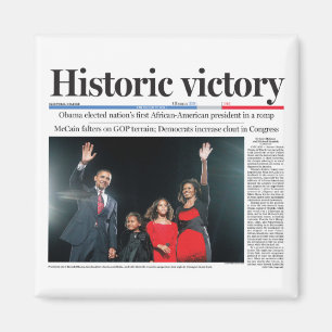 Obama: Historische overwinning Magnet Magneet