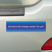 Obama - Hoe werkt de verandering? Bumpersticker (Op auto)