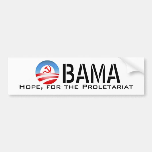 OBAMA...Hoop voor het Proletariat Bumpersticker (Voorkant)