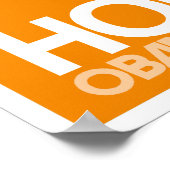 Obama - Hope Oranje Poster (Hoek)