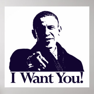 Obama, ik wil je. Poster