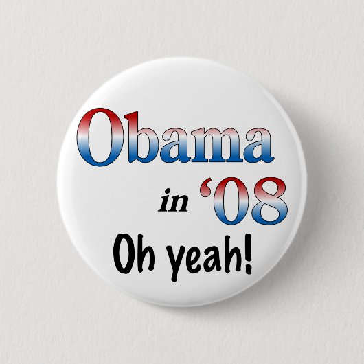 Obama in 08 ronde button 5,7 cm (Voorkant)